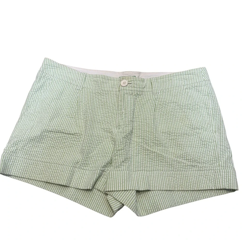 LILLY PULITZER Palm Beach Fit Green‎ Seersucker Shorts – Size 8